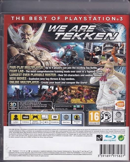 Tekken Tag Tournament 2 - Essentials - PS3 (B Grade) (Genbrug)